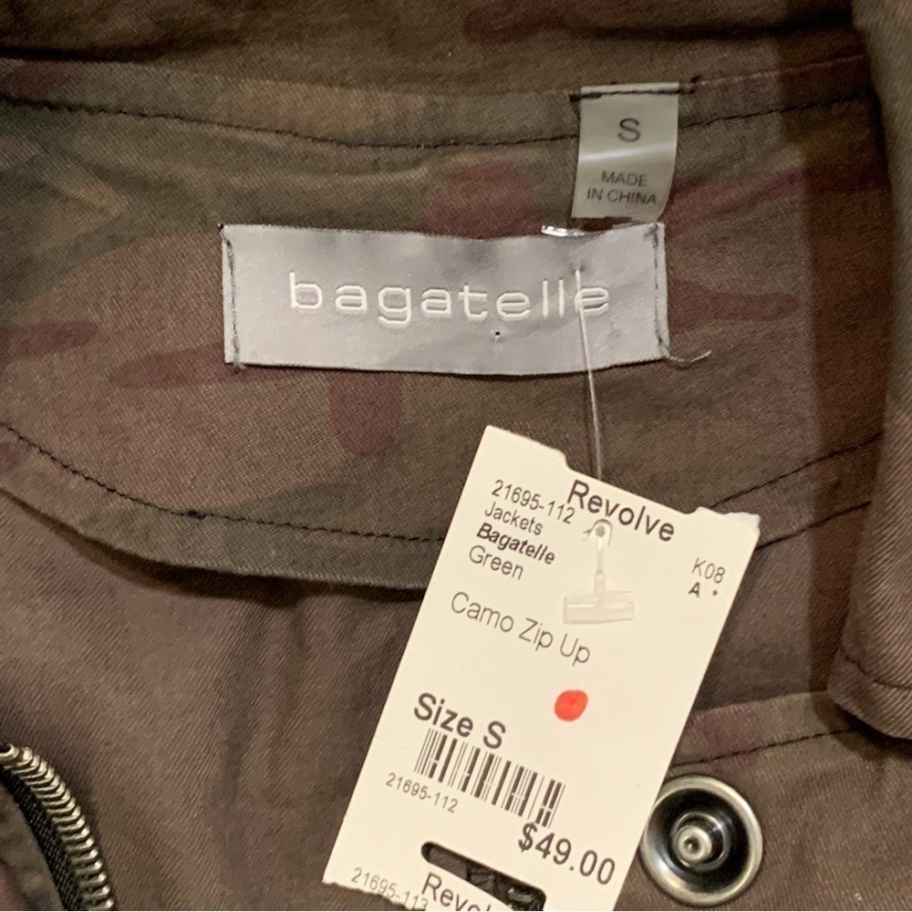 Bagatelle Camo Utility Jacket Size S NWT - Picture 7 of 10